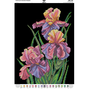 Цветы Схема для вышивания бисером Virena А3Н_114