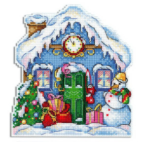 Новогодний домик Набор для вышивания крестиком новогодней игрушки Classic Design 8321