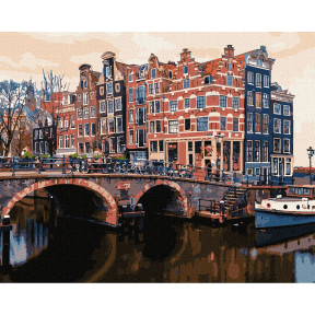 Очаровательный Амстердам Набор для росписи по номерам Идейка