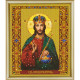 Икона Господь Вседержитель Набор для вышивания стразами Чарівна мить КС-134