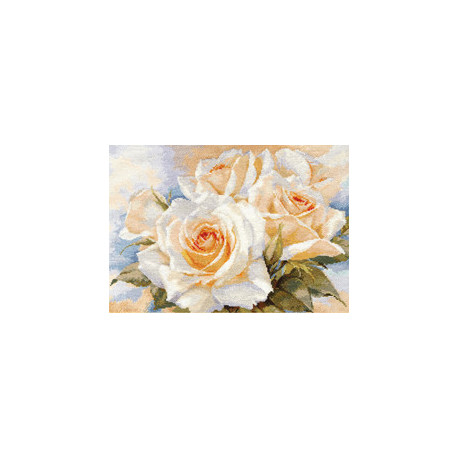 Набір для вишивки хрестиком Аліса 2-32 Білі троянди фото