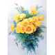 Желтые цветы Принт для художественной вышивки Alisena AL1060а