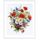 Лугові квіти Набір для вишивання хрестиком (Murano Lugana) К-222B