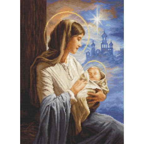 Дева Мария с Младенцем Набор для вышивки крестом Luca-S B617