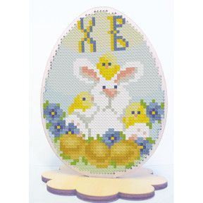 Яйцо на подставке Перфорированная заготовка для вышивания бисером Alisena 2166а