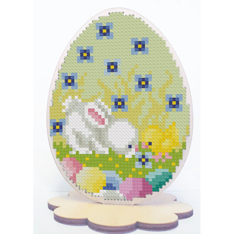 Яйцо на подставке Перфорированная заготовка для вышивания бисером Alisena 2165а