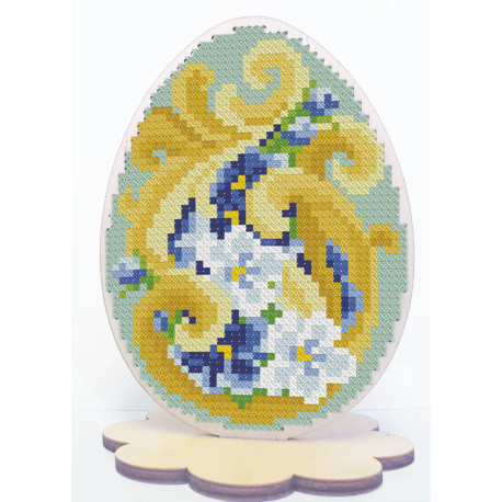 Яйцо на подставке Перфорированная заготовка для вышивания бисером Alisena 2164а