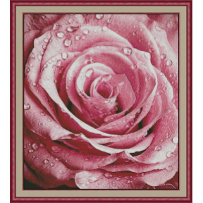 Розовая роза Электронная схема для вышивания крестиком КВ-0029ИХ