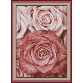 Рожеві троянди Електронна схема для вишивання хрестиком КВ-0031ИХ