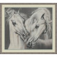 Пара белых лошадей Электронная схема для вышивания крестиком ТМ Инна Холодная КН-003ИХ