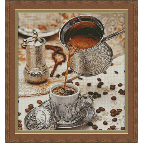 Кофе по турецкому Электронная схема для вышивания крестиком Н-0010ИХ