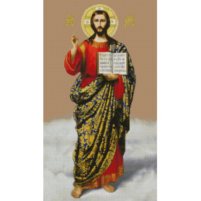 Ікона Ісус Христос Електронна схема для вишивання хрестиком СХ-104НО
