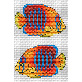 Рыбка-ангел Электронная схема для вышивания крестиком КБ-0229СХ