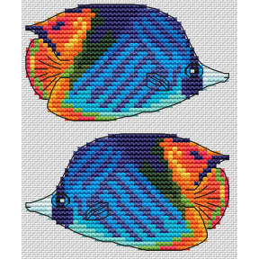 Рыбка-бабочка Электронная схема для вышивания крестиком КБ-0230СХ