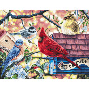 Весенние певчие птицы Набор для вышивания крестом LETISTITCH L8062