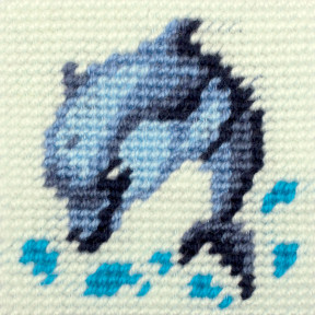 Дельфин Набор для вышивания с пряжей Bambini X-2411
