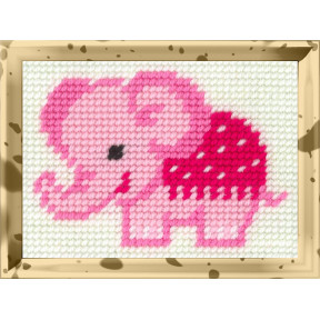 Розовый слон Набор для вышивания с пряжей Bambini X-2115