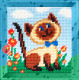 Кошка Набор для вышивания с пряжей Bambini X-2036
