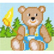 Ведмедик із сачком Набір для вишивання з пряжею Bambini X-2046