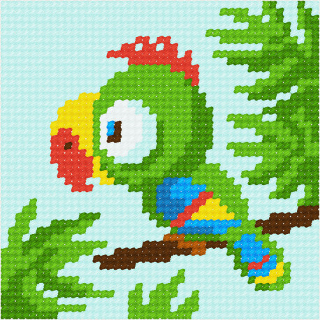 Папуга Набір для вишивання з пряжею Bambini X-2049