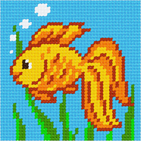Золотая рыбка Набор для вышивания с пряжей Bambini X-2051
