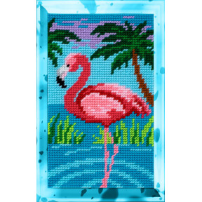 Фламинго Набор для вышивания с пряжей Bambini X-2313