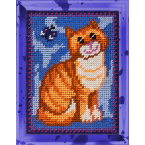 Рыжий кот Набор для вышивания с пряжей Bambini X-2202