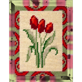 Букет тюльпанів Набір для вишивання з пряжею Bambini X-2210
