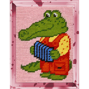 Крокодил Гена Набор для вышивания с пряжей Bambini X-2221