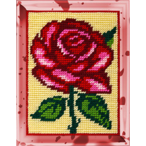Роза Набір для вишивання з пряжею Bambini X-2247