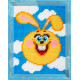 Заяц с улыбкой Набор для вышивания с пряжей Bambini X-2272