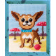 Собака на пляже Набор для вышивания с пряжей Bambini X-2289