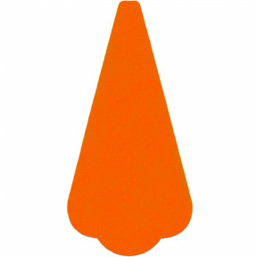 Фетровая вставка шкатулки для ножниц оранжевого цвета
