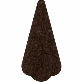 Фетровая вставка шкатулки для ножниц коричневого цвета