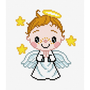 Ангелочек-мальчик Набор для вышивания крестом Чарівниця N-1306