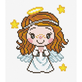 Ангелочек-девочка Набор для вышивания крестом Чарівниця N-1307