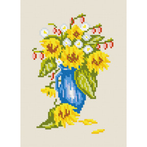 Соняшники та польові квіти Набір для вишивання хрестом Чарівниця N-1305