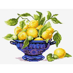 Ваза з лимонами Набір для вишивання хрестиком Чарівниця N-3016