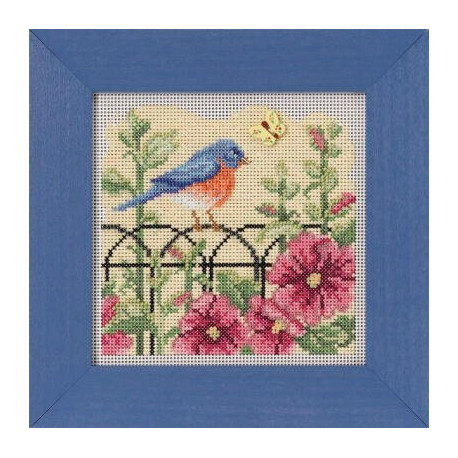 Весенняя синяя птица Набор для вышивания крестом Mill Hill