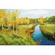 Пейзаж «Золотая осень», И. Левитан Набор для вышивания крестом Чарівниця N-4008