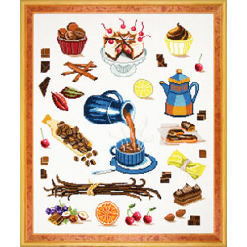 70-65177 Набор для вышивания крестом «Горячий шоколад» • «Hot Chocolate» DIMENSIONS