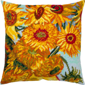 «Соняшники», В. ван Гог Набір для вишивання подушки Чарівниця V-306