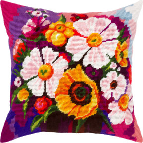 Полевые цветы Набор для вышивания подушки Чарівниця V-405