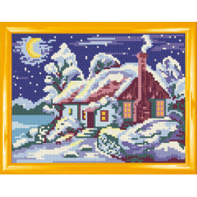 Пейзаж «Времена года: зима» Канва с нанесенным рисунком Чарівниця H-24