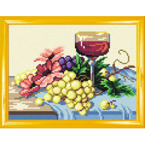 Вино та виноград Канва з нанесеним малюнком Чарівниця H-42