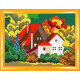 Чарівна осінь Канва з нанесеним малюнком Чарівниця H-49