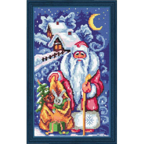 Дед Мороз Канва с нанесенным рисунком Чарівниця S-01