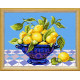 Лимоны в вазе Канва с нанесенным рисунком Чарівниця L-06