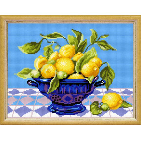 Лимони у вазі Канва з нанесеним малюнком Чарівниця L-06