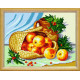 Корзина с яблоками Канва с нанесенным рисунком Чарівниця L-19